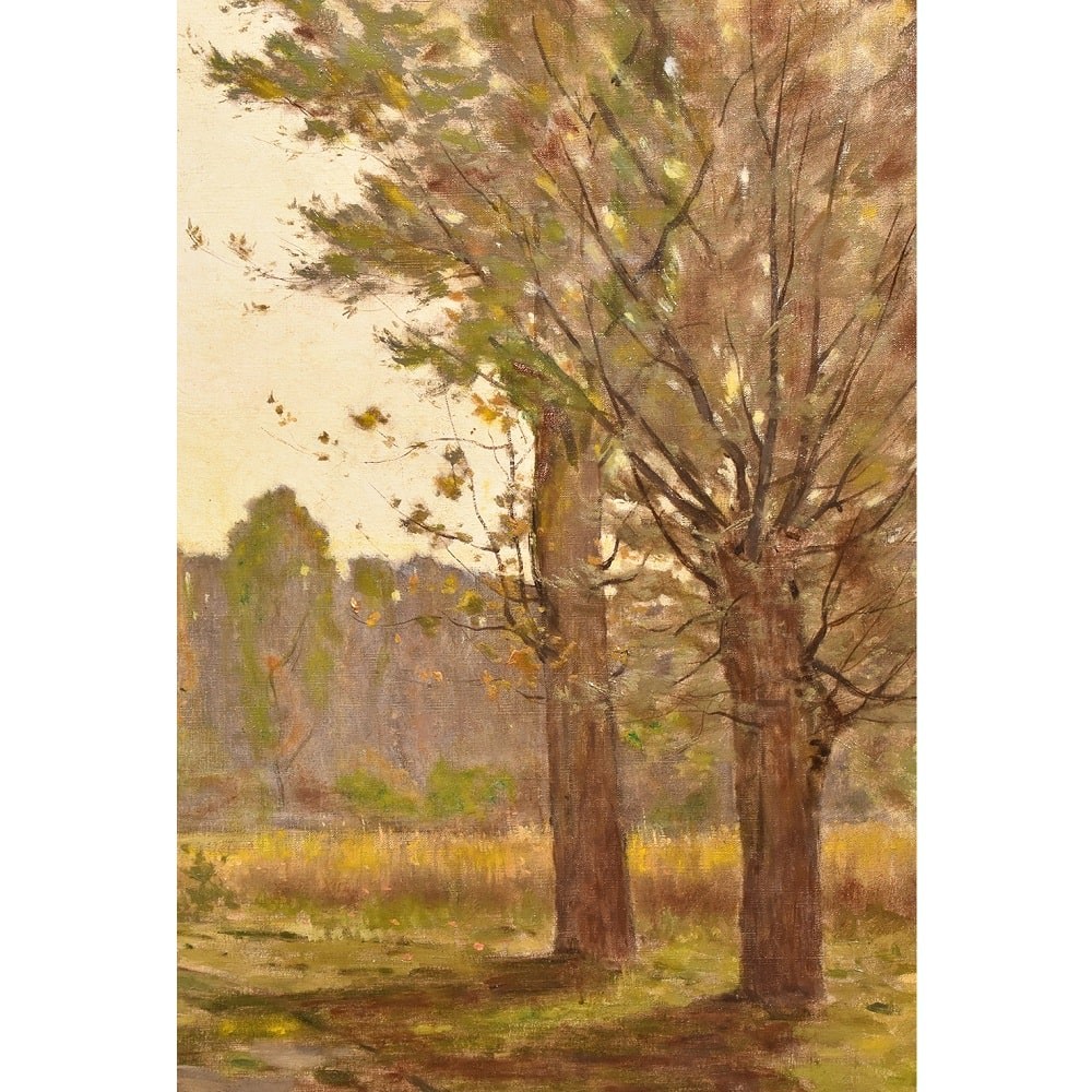 4 QP343 antique painting landscape oil painting country landscape painting 19th century-min.jpg